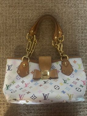 Louis Vuitton White Multicolor Monogram Chain-Handle Shoulder Bag